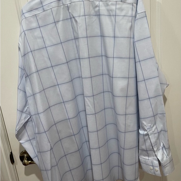 Calvin Klein Blue Casual Button Down Shirt Infinite Non Iron 4XL 34/35 - Picture 9 of 14